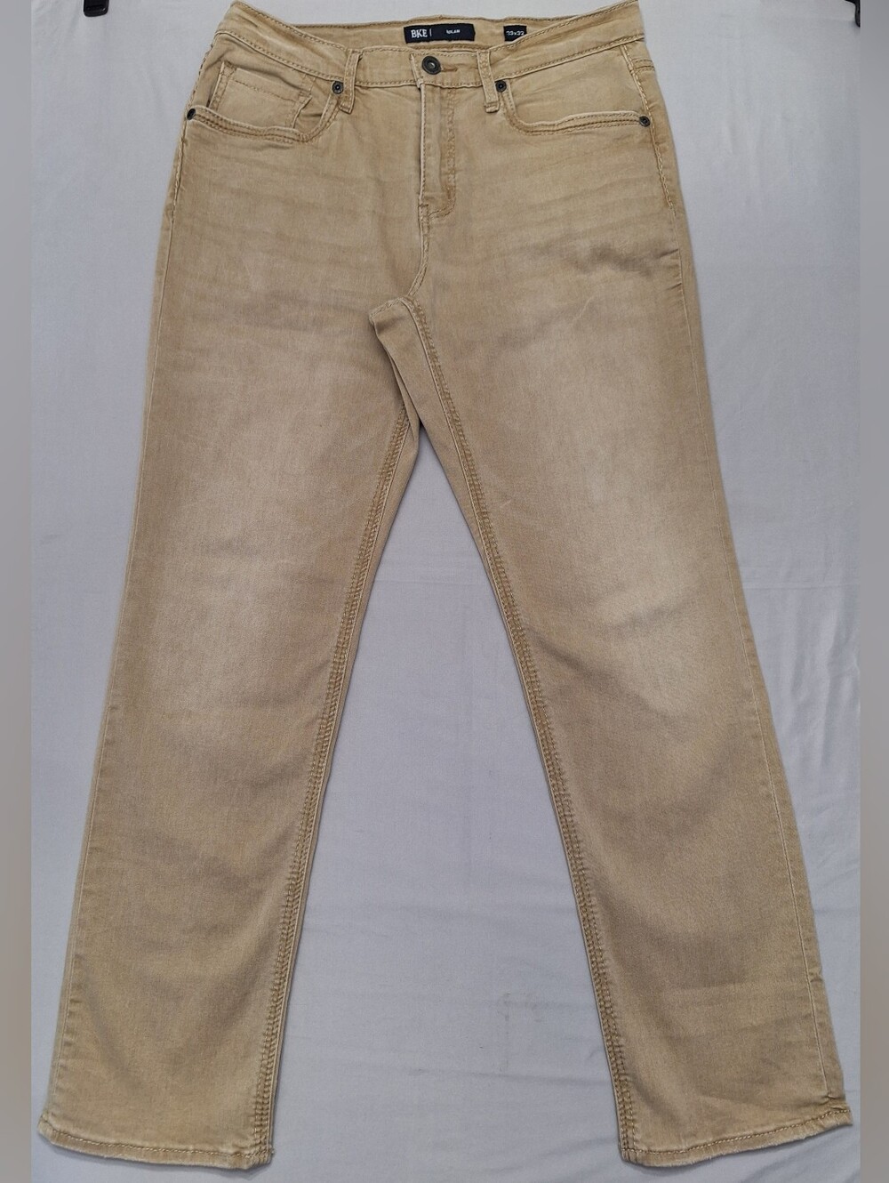 BKE Nolan Men's Straight Jeans in Beige Tan, Size 33X32